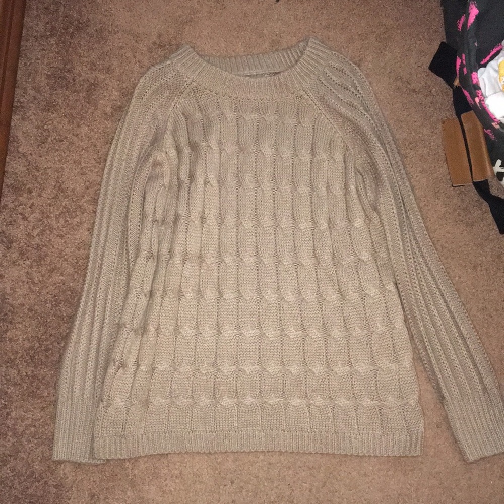 Tan knit sweater
